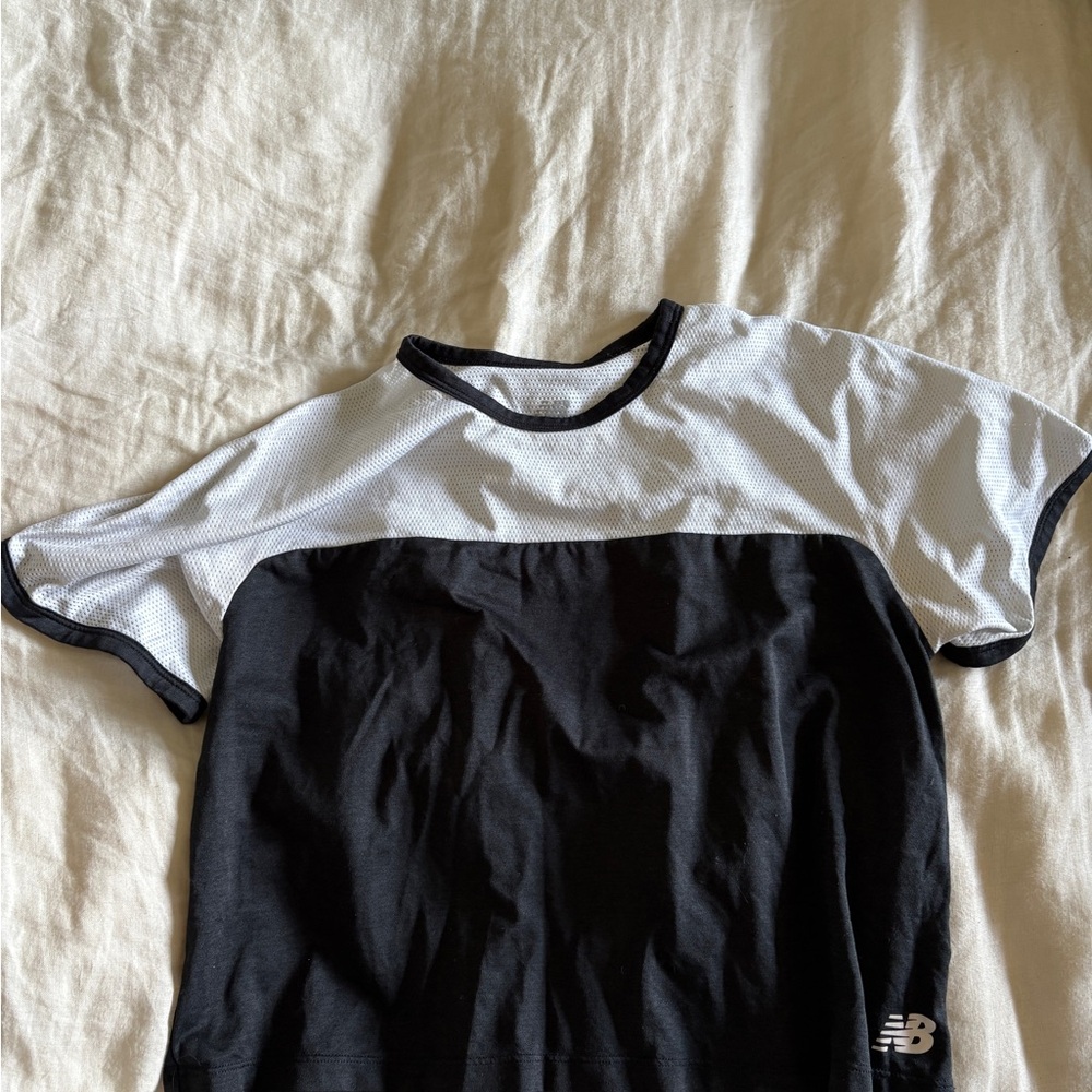 New Balance Black and White crop top